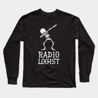 Dab dabbing skeleton radiologist Long Sleeve T-Shirt